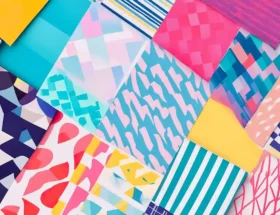 Différents papiers de soies avec différentes impressions