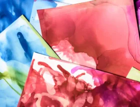 Différents papiers de sois de différentes couleurs avec des motifs